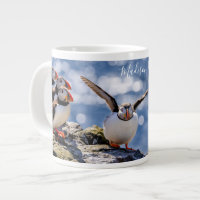 Individuelle Name Puffins jumbo Tasse