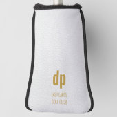 Individuelle Name-Putter aus weißem Leder Golf Headcover (Rotieren 90)