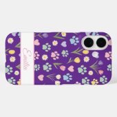 Individuelle Name PW Print & Hearts Handy-Fall Case-Mate iPhone Hülle (Rückseite (Horizontal))