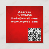 Individuelle Name QR-Code beruflich Quadratische Visitenkarte (Rückseite)