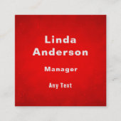 Individuelle Name QR-Code beruflich Quadratische Visitenkarte (Vorderseite)