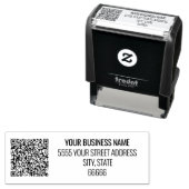 Individuelle Name QR Code Info Adresse Selbstfarbi Permastempel (Beispiel)