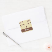Individuelle Name Quadratischer Aufkleber (Umschlag)