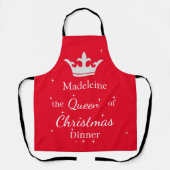 Individuelle Name Queen of Christmas Dinner Schürze (Vorderseite)