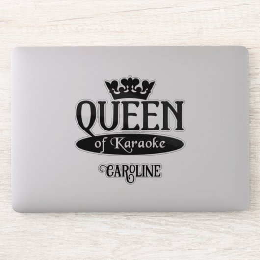 Individuelle Name Queen of Karaoke Aufkleber (Computer)