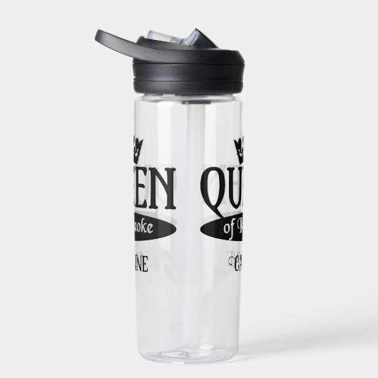 Individuelle Name Queen of Karaoke Trinkflasche (Rechts)