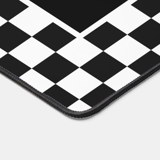 Individuelle Name Racing Checkerboard Muster Class Schreibtischunterlage (Ecke)