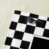 Individuelle Name Racing Checkerboard Muster Class Strandtuch (Beispiel)