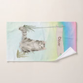 Individuelle Name Ragamuffin Katze Pet Badhandtuch Set (Handtuch)