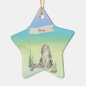Individuelle Name Ragamuffin Katze Pet Keramik Ornament (Links)