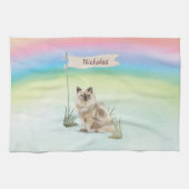 Individuelle Name Ragdoll Cat Pet Geschirrtuch (Horizontal)