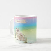 Individuelle Name Ragdoll Cat Pet Kaffeetasse (Vorderseite Links)