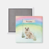 Individuelle Name Ragdoll Cat Pet Magnet (Vorderseite/Rückseite)