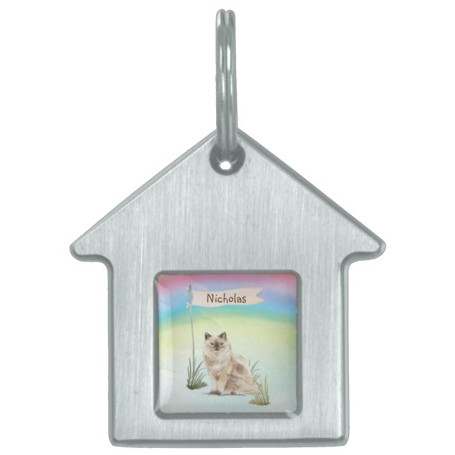 Individuelle Name Ragdoll Cat Pet Tiermarke (Vorderseite)
