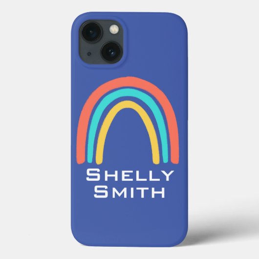Individuelle Name Rainbow Apple iPhone Case Smartp (Rückseite)