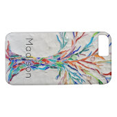 Individuelle Name Rainbow Colored Tree Case-Mate iPhone Hülle (Rückseite (Horizontal))