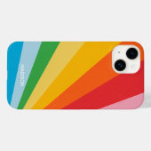 Individuelle Name-Rainbow-Farben Case-Mate iPhone Hülle (Rückseite (Horizontal))