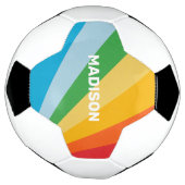 Individuelle Name-Rainbow-Farben Fußball (Gedreht)