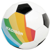 Individuelle Name-Rainbow-Farben Fußball (Dreiviertel)