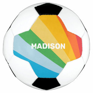Individuelle Name-Rainbow-Farben Fußball