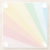 Individuelle Name-Rainbow-Farben Glasuntersetzer (Rückseite)