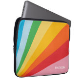 Individuelle Name-Rainbow-Farben Laptopschutzhülle (Vorne Rechts)