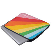 Individuelle Name-Rainbow-Farben Laptopschutzhülle (Vorne Knopf)