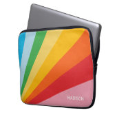 Individuelle Name-Rainbow-Farben Laptopschutzhülle (Vorderseite Links)