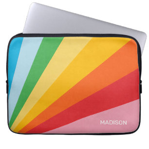 Individuelle Name-Rainbow-Farben Laptopschutzhülle