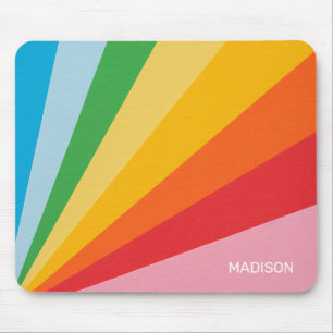 Individuelle Name-Rainbow-Farben Mousepad