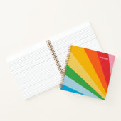 Individuelle Name-Rainbow-Farben Notizblock (Innenseite)