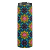 Individuelle Name Rainbow Floral Fountain Diamond  Thermosbecher (Rückseite)