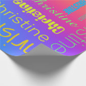 Individuelle Name Rainbow Geschenkpapier (Ecke)