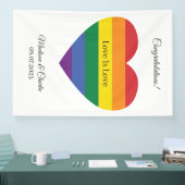 Individuelle Name Rainbow Heart Banner (Messe)