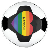 Individuelle Name Rainbow Heart Fußball (Gedreht)