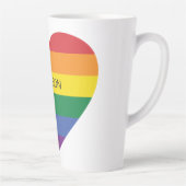 Individuelle Name Rainbow Heart Milchtasse (Rechts)