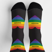 Individuelle Name Rainbow Heart Socken (Oben)