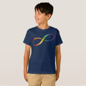 Individuelle Name Rainbow Infinity T - Shirt (Vorne ganz)