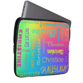 Individuelle Name Rainbow Laptopschutzhülle (Vorne Rechts)
