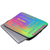 Individuelle Name Rainbow Laptopschutzhülle (Vorne Knopf)