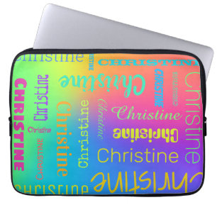 Individuelle Name Rainbow Laptopschutzhülle