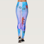 Individuelle Name Rainbow Leggings (Rückseite)
