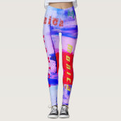 Individuelle Name Rainbow Leggings (Vorderseite)