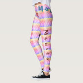 Individuelle Name Rainbow Leggings (Links)