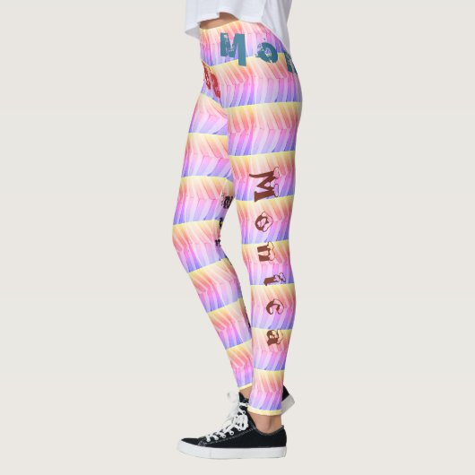 Individuelle Name Rainbow Leggings (Links)