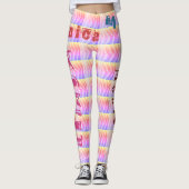 Individuelle Name Rainbow Leggings (Vorderseite)