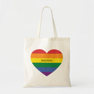 Individuelle Name Rainbow Liebe Tragetasche