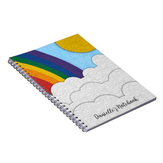 Individuelle Name Rainbow-Notebook Notizblock (Rechte Seite)
