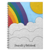 Individuelle Name Rainbow-Notebook Notizblock (Vorderseite)
