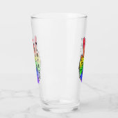 Individuelle Name Rainbow Peace Pint Glas (Links)